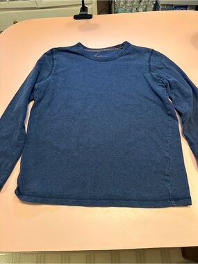 Boden Boys Long Sleeve Tee in Navy Blue